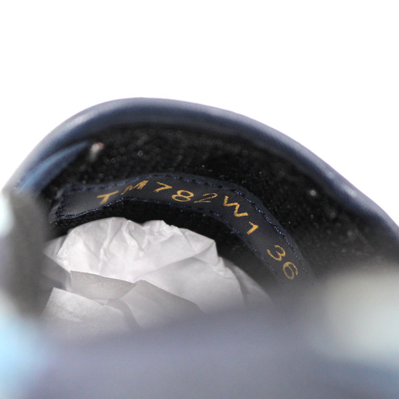 Valentino Garavani Blue Denim Star Patchwork Skate Sneakers 36 Navy Leather Shoe - Picture 5 of 8